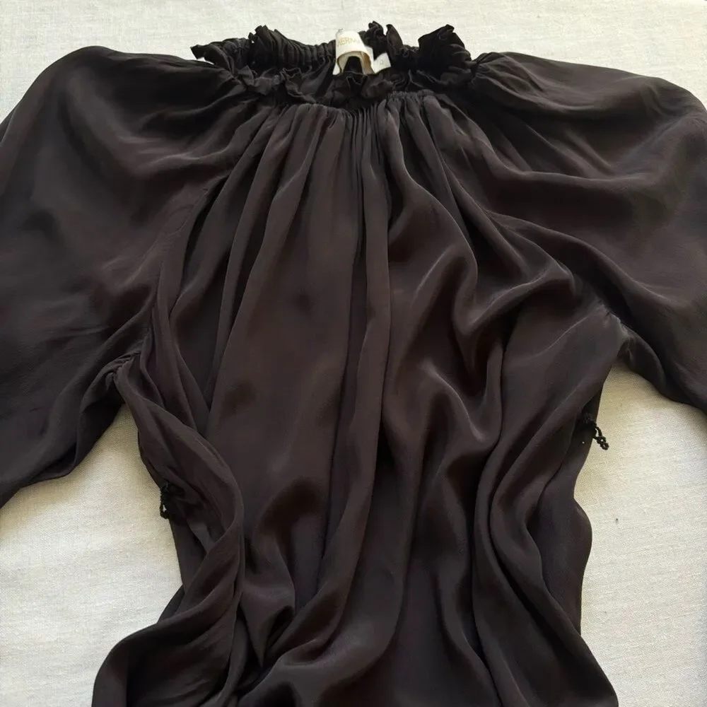 Zimmermann Black Silk Blend Long Maxi Dress S Elegant Evening - Picture 5 of 11